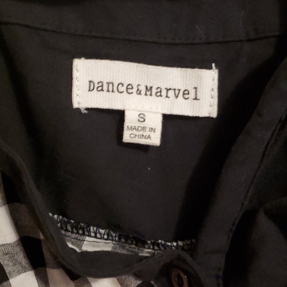 Black and white asymmetrical pattern dress - Picture 4 of 4